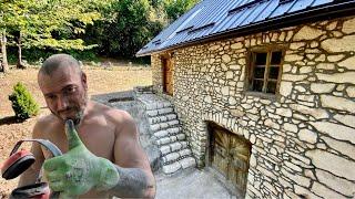 I Built Stone Steps and Started Exterior Work on my Mountain House Ep.21.