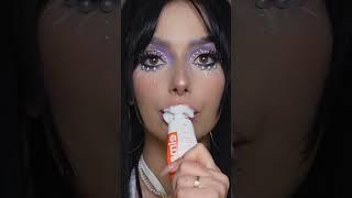 Plumping lips with toothpaste. Actually it works  original video @ellie_mua