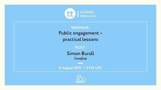 Webinar: Public engagement – practical lessons