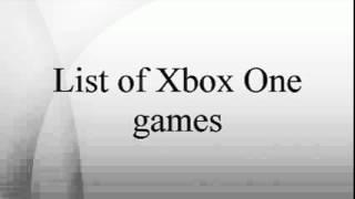 List of Xbox One games