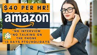 Amazon is Hiring Multiple Remote Jobs! $40 Per Hour No Interview No Phone Work From Home Jobs 2024