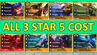 Set 5.5 Revival: ALL 5 Cost Units 3 Star ⭐⭐⭐