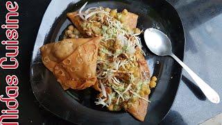 Special Aloo Samosa Chaat & Chutney Recipe - Nida's Cuisine - Crispy Potato Samosa Chaat Recipe