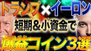 5000万%高騰ってマジ?!?!トランプ関連コインが本気でアツい!!イーロンマスクの後押しも…【仮想通貨】【MAGA】【DJT】【TRUMP】