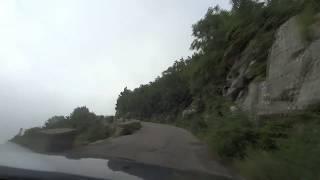 Driving road P1 from Kotor to Mt Lovćen in Montenegro