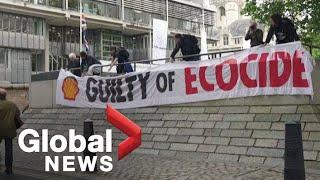 Climate activists disrupt Shell's annual shareholder meeting in London