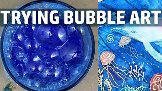 Trying Watercolor Soap Bubble Art!