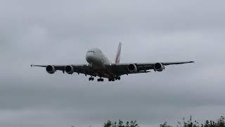 EMIRATES AIRBUS A380-800 A6-EVB ARRIVING AT BIRMINGHAM AIRPORT 01/10/23