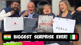 My INDIAN HUSBAND Surprised My ITALIAN PARENTS! *Shop Till You Drop*