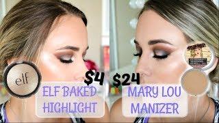 ELF Moonlight Pearls Highlight VS The Balm Mary Lou-Manizer 