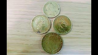 Câteva monede vechi cu Regele Mihai al Romaniei pentru colecție