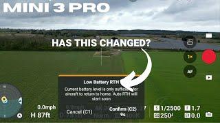 DJI Mini 3 Pro RTH update - Has this changed?