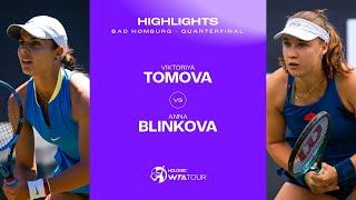 Viktoriya Tomova vs. Anna Blinkova | 2024 Bad Homburg Quarterfinal | WTA Match Highlights