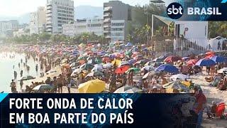 Onda de calor toma conta de boa parte do país | SBT Brasil (16/03/24)