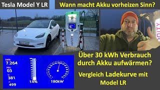 Über 30 kWh Verbrauch durch Akkuheizung?  Macht das Vorkonditionieren Sinn? Tesla Model Y LR