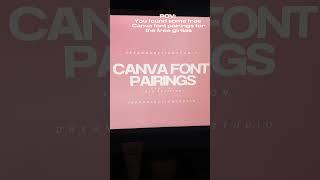 Free fonts in Canva #canva #canvacreator #canvafonts #canvahacks #canvatutorial