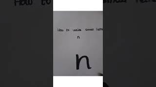 How to write small letter n?