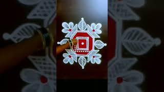 simple kolam designs  7×7 Dots (2) Beautiful beginners rangoli muggulu  trendy & new year rangoli