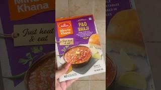 Trying Haldiram’s Ready-to-Eat Pav Bhaji | #food #foodieshorts #hacks #foodlover #easyrecipe