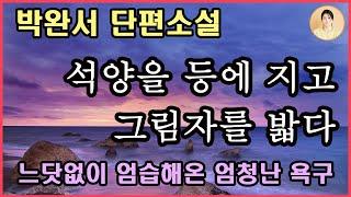 박완서 단편소설[석양을 등에 지고 그림자를 밟다] 이럴리가 없다. 제발 꿈이어라. 슬픔보다 더 견딜 수 없는 건 수치심이었다. 내가 뭘 잘못했기에 이런 벌을 받습니까! 고백과 동행