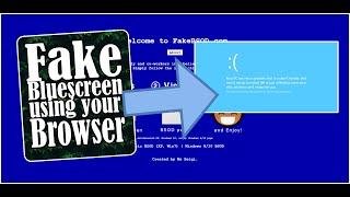 How to create a 'Fake' Bluescreen error!! | Fake BSOD!!!