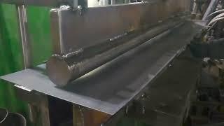 Гибка листа радиусом 50 мм на гидравлическом прессе / Bending the sheet R=50 mm on a hydraulic press