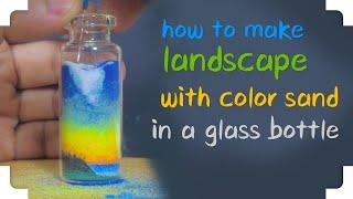 How to draw a landscape with sand in bottle ｜sandart |sand painting |沙瓶画｜サンドぺインテイング｜