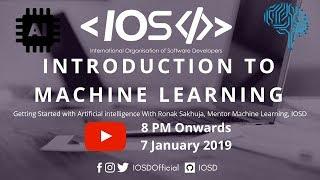 Introduction to Machine Learning | International Organisation of Software Developers | IOSD