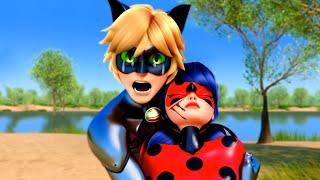 MIRACULOUS LADYBUG IS DEAD!!??  CAT NOIR HELP HER!