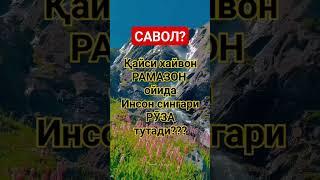 Савол #ibratlisozlar #саволучавоб #rekomendasi #рамадан #руза #uzbekistan #alhamdulillah