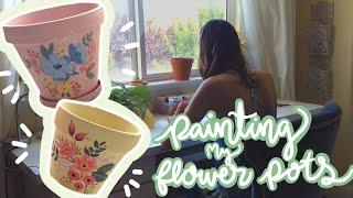 Painting My Flower Pots!  Paint With Me