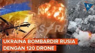 Ratusan Drone Ukraina Bombardir Depot Senjata Rusia di Volgograd