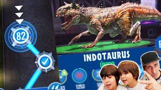 Dani y Evan en la ULTIMA PANTALLA de Jurassic World Alive y COMBATES con el INDOTAURUS