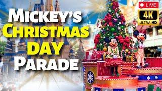 LIVE RecordedMickeys Christmas Day Parade From The Magic Kingdom in Disney World | ALL Day in 4K