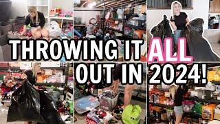 THROWING EVERYTHING OUT IN 2024 | Decluttering & Organizing | Whole House Declutter | HOARDERS