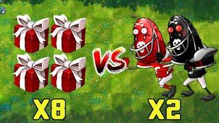 8 Fusion Plants Box Vs 2 Black Olive Tall Nut Zombie - Who Will Win? PVZ 1 Fusion Challenge