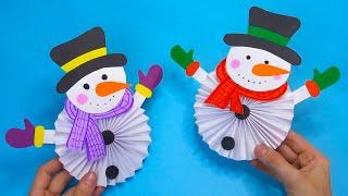 How to make paper snowman DIY christmas