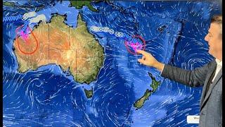 Tropical low may brush NZ on Sun/Mon, then westerly change