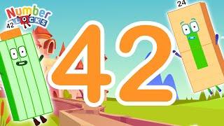 Numberblocks Magic Run Medieval - Numberblocks Candy Land 2 to find 42 | Number count Fanmade