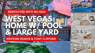 Beautifully Renovated Two-Story Las Vegas Home with Pool, Large Private Backyard, & NO HOA for Sale