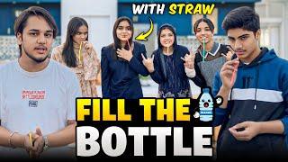 FILL THE WATER BOTTLE WITH STRAW // BHT FUNNY VIDEO