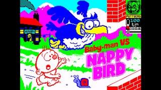 BABY-MAN VS NAPPY BIRD ZX (2023) Longplay / Walkthrough, ZX Spectrum