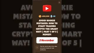 AVOID ROOKIE MISTAKES: HOW TO START TRADING CRYPTO THE SMART WAY! | PART 1 OF 5 | MEMEFI #memefi