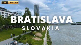 [4K] Bratislava Danube promenade walking tour | walk with me Slovakia 