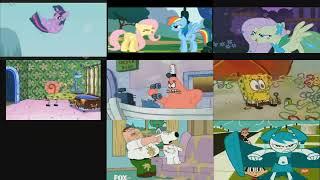 (sparta remix) spongebob vs my little pony vs family guy nineparison