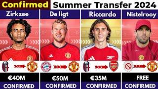  ALL CONFIRMED TRANSFER SUMMER 2024, UNITED De Ligt to United , Zirkzee to United , Ruud van  