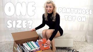 Does "One Size" REALLY Fit All? Pantyhose Try On with Allie Heart