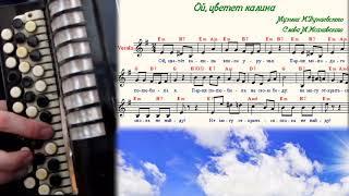 ОЙ ЦВЕТЕТ КАЛИНА  - НА БАЯНЕ С НОТАМИ