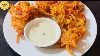 Crispy potato laccha pakora | evening snacks recipe | instant Aloo snacks recipe