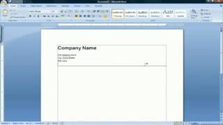 How to Create a Letterhead in Microsoft Word 2007